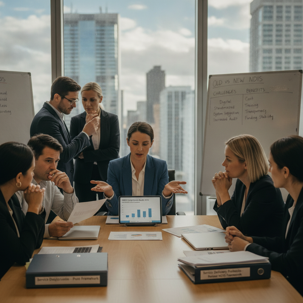 Visual steps for NDIS providers to prepare for 2026 compliance changes and audit readiness process