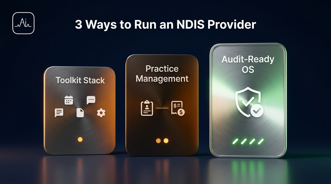 Top NDIS software Australia comparison showing toolkit stack, practice management, and audit-ready operating system.